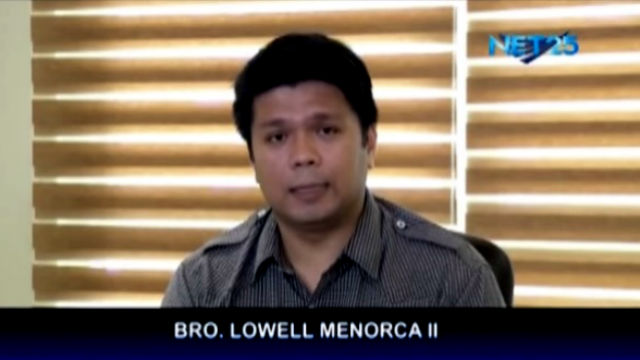 ABDUCTED? Former INC minister Lowell Menorca denies he was abducted in an INC interview, but his brother says Lowell said things under duress. Screengrab from Net 25's Eagle News   
