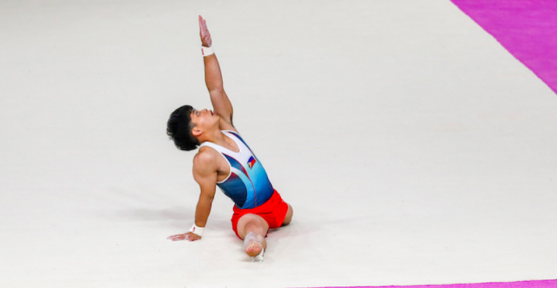 IMPRESSIVE. Carlos Yulo qualifies for the Tokyo 2020 Olympics at 19 years old. File photo by Adrian Portugal/Rappler 