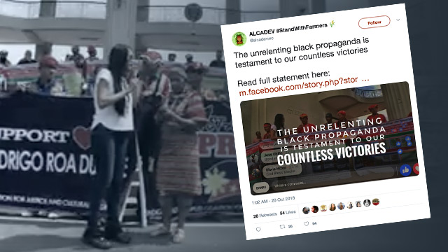 ‘BLACK PROPAGANDA’. Student and human rights groups slam ex-communications assistant secretary Mocha Uson for red-tagging groups working to protect the welfare of indigenous peoples. 