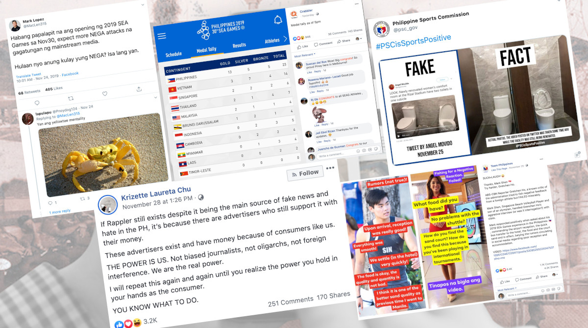 ATTACKING THE PRESS. A week-long case study captured by Rappler shows how the government's strong network of online supporters jumped in to discredit the media and shift the narrative on the SEA Games.