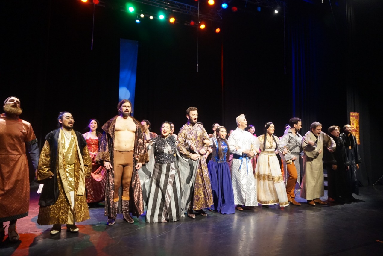 MARCO POLO'S STORY. The musical revolves around the famous explorer's journey to Cathay and his love for Princess Kogajin. Photo courtesy of Carol Ramoran 