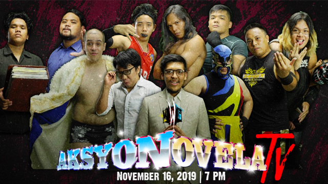 'AKSYONOVELA TV.' The wrestlers of Manila Wrestling Federation star in MWF's weekly online show. Image from MWF's Facebook page 