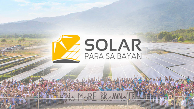 SEEKING LEGISLATIVE FRANCHISE. A House bill is seeking to grant a 25-year franchise to Solar Para sa Bayan Corporation. Photo and logo from Solar Para sa Bayan 