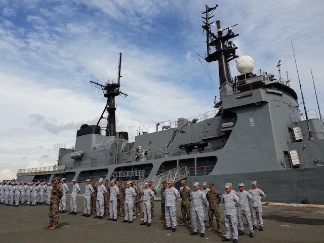PATROL SHIP. The BRP Ramon Alcaraz and its crew of around 200 sailors from the Philippine Navy before sailing from Manila to Thailand on August 28, 2019, to join the first ever ASEAN-U.S. Maritime Exercise. File photo by JC Gotinga/Rappler 