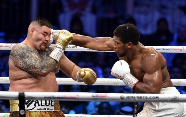 REDEMPTION. Joshua Anthony exacts revenge on Andy Ruiz, the only man to beat him in the professional ranks. File photo Fayez Nureldine/AFP 