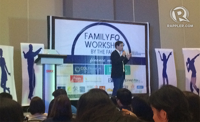 PARTNER. Marvin Fausto, Rose's husband, speaks of the responsibilities of the head of the family in setting financial goals. 