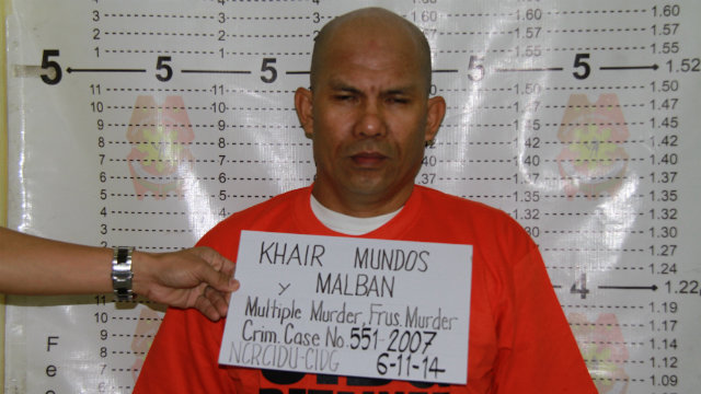 CAUGHT. Philippine police arrest Khair Mundos, who was previously arrested for facilitating the transfer of funds from the al-Qaida to Abu Sayyaf Group leader Khadaffy Janjalani. Photo courtesy of the PNP PIO