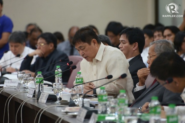 CONSTITUTIONALITY. Former Justices attend the Ad Hoc Committee hearing of the Bangsamoro Basic Law at the House of Representatives on Tuesday, October 28, 2014. Photo by Jansen Romero/Rappler