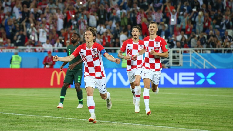 PEMIMPIN. Donasi tiga angka menempatkan Kroasia di puncak klasemen sementara grup D. Foto dari FIFA.com 