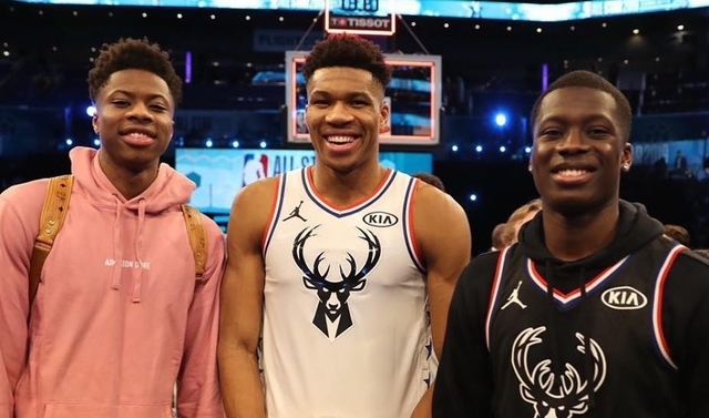 FAMILY DREAM. Alex Antetokounmpo (right) looks to follow in the footsteps of brothers Giannis (middle) and Kostas (left) in the NBA. Photo from Instagram/@alex_ante29  