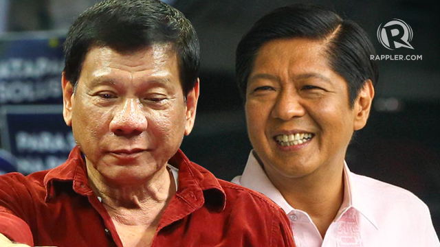 WARM TIES. President Rodrigo Duterte has openly expressed admiration and support for Ferdinand Marcos Jr. 