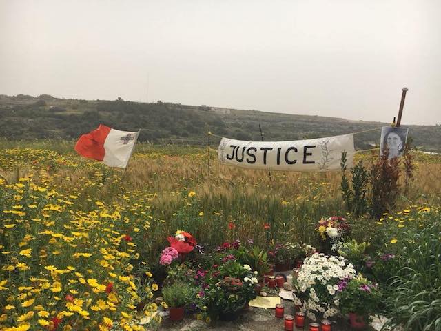 NEVER FORGET. Justice remains elusive for family, friends, colleagues, and supporters of slain Maltese journalist Daphne Caruana Galizia. Photo from Justice for Daphne Caruana Galizia Facebook page. 