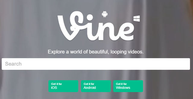 SAVING VINE. Screen shot from Vine website 