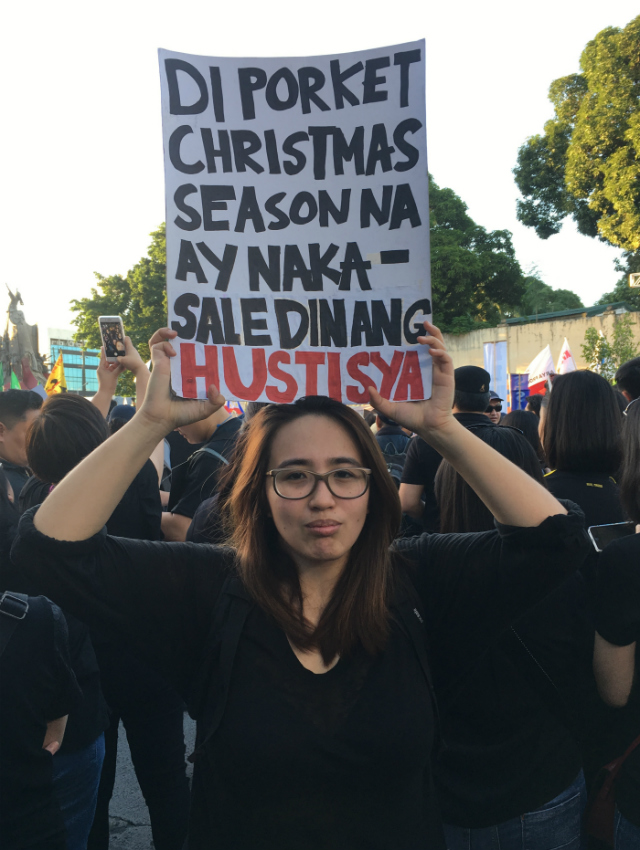 JUSTICE. Ateneo alumna Mima Mendoza says young people have to hold their government accountable. Photo by David Lozada/Rappler