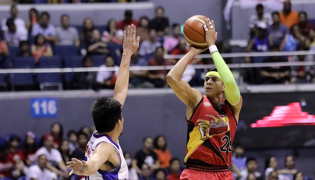 BOUNCE BACK. Arwind Santos says the conference is not yet over for the struggling San Miguel. Photo from PBA Images  