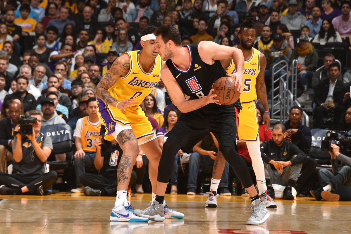 REVENGE. Danilo Gallinari leads the Clippers to a victory over the Lakers. Photo from NBA Twitter. 