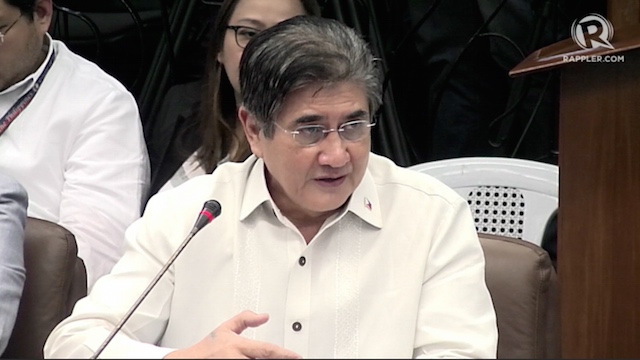 BIN-GO! Senator Gringo Honasan finally agrees to be the running mate of Vice President Jejomar Binay in the 2016 elections. File photo by Rappler 
