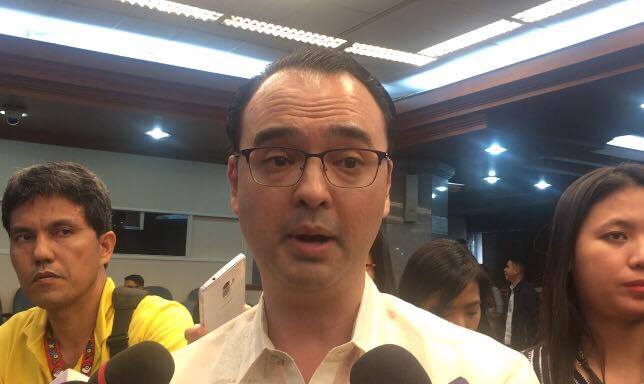 NOT MY JOB. Senator Alan Peter Cayetano defends his apparent silence on the hero's burial of the late dictator Ferdinand Marcos, saying it is not his duty to be a fiscalizer. Photo by Camille Elemia/Rappler  