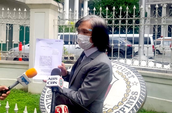 5TH PETITIONER. Duterte's former government corporate counsel Rudolf Jurado files on July 8, 2020, the 5th petition against the anti-terror law. Sourced photo 