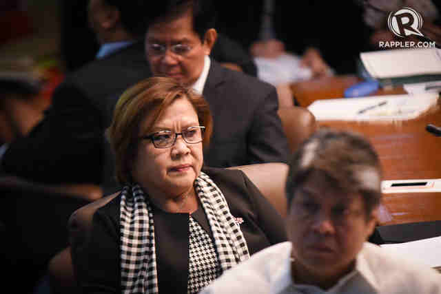 RELATIONSHIP. Senator Leila de Lima says her former security aide Ronnie Dayan had long been separated with his wife before their relationship. 