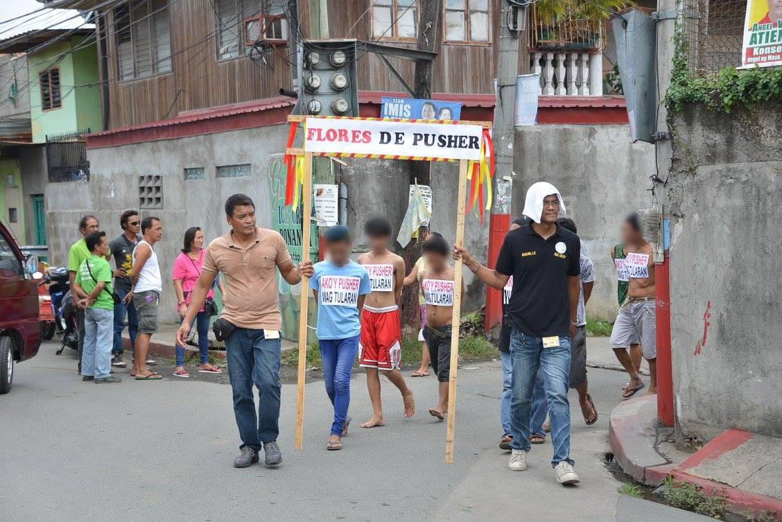 UNJUST. In this file photo, groups prptest the shame campaign implemented by slain mayor Antonio Halili in Batangas. Photo from Tanauan City's Hope 