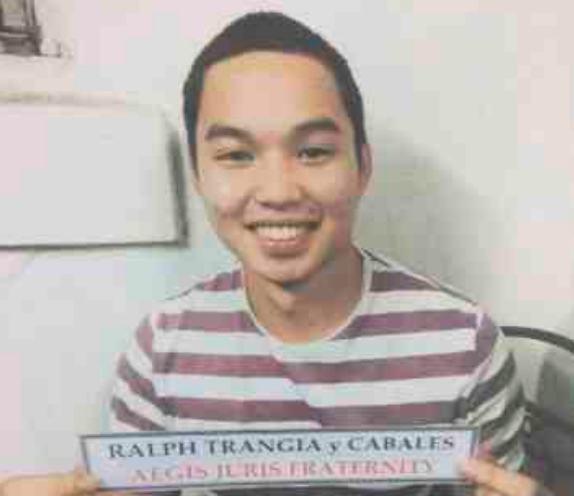 RETURNING. Ralph Trangia, a suspect in the slay case of fraternity member Horacio Castillo III, is scheduled to return to the Philippines. 