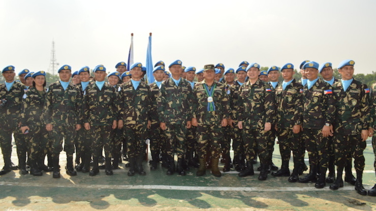 GOLAN PEACEKEEPERS: File photo of Filipino troops before they left for Golan Heights