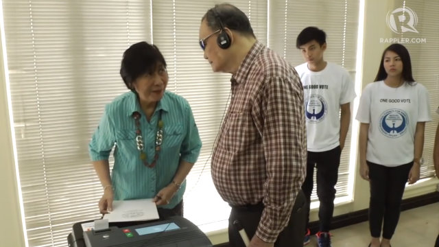 PWDs, illiterate voters, and senior citizens will be provided with headphones so they can follow the instructions of the VCM. The person assisting them can also stay with them. 
