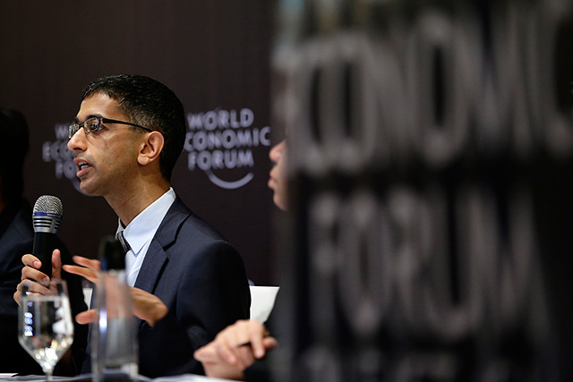 WEF ON EAST ASIA. Sushant Palakurthi Rao, Senior Director Head of Asia at the World Economic Forum, speaks during a news conference on the upcoming World Economic Forum on East Asia this year in the Philippines. Photo by Dennis Sabangan/EPA