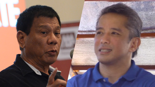 ALLIANCE. Davao City Mayor Rodrigo Duterte says he and Cavite Governor Jonvic Remulla have agreed to cooperate. 