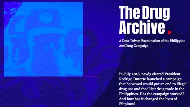WEBSITE LAUNCHED. The Drug Archive's landing page. Screengrab from The Drug Archive website 
