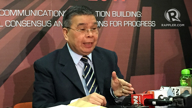 PUBLIC SERVICE, NOT REVENUE. DICT Secretary Rodolfo Salalima opts for a complete reversal of the National Telecommunications Commission's planned auction, saying his department does not exist for revenue. Photo by Chrisee Dela Paz/Rappler 