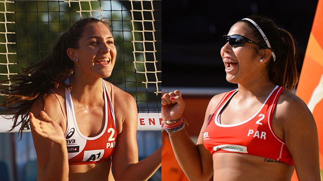 Erika Bobadilla (left) and Michelle Amarilla. Photo from FIVB 