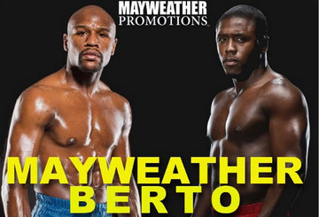 Part of the poster that Floyd Mayweather posted to his Instagram account announcing his fight with Andre Berto, an 80-1 underdog according to one betting parlor. 