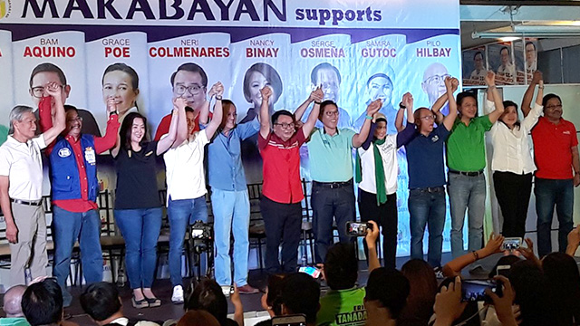 'INDEPENDENT SENATE.' The 9 Senate bets endorsed by Makabayan. Photo from Makabayan 