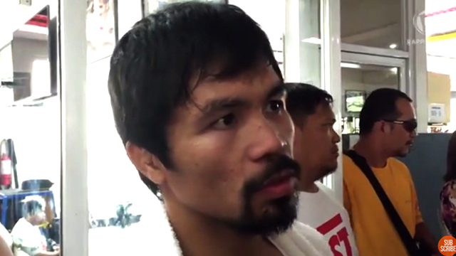 BACKTRACK? Manny Pacquiao says he remains steadfast in his belief that same-sex unions should not be allowed. Screengrab from Rappler interview 
