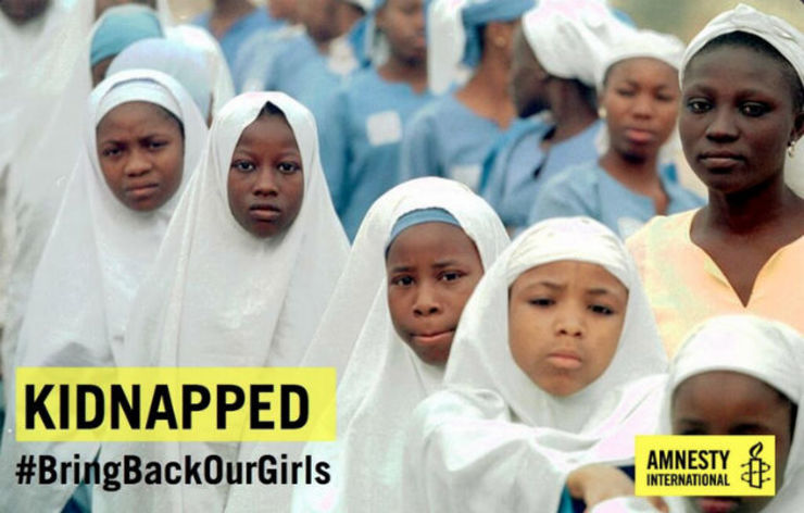 BringBackOurGirls. An online campaign calls for the return of stolen children. Image from Amnesty International's Twitter account