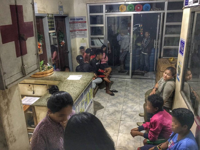 DSWD CUSTODY. STTICLC students and teachers inside a police station in Talaingod, Davao del Norte, on November 28, 2018. Photo by Jose Hernani/The Breakaway Media Group 