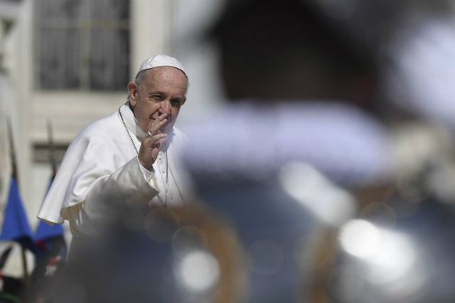 END. Pope Francis pleads for violence in Nicaragua to end. File photo by Andreas Solaro/AFP 