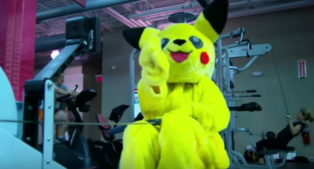 GOTTA CATCH 'EM ALL. Ronda Rousey shows off her electric training regimen as Pikachu. Screenshot from YouTube 