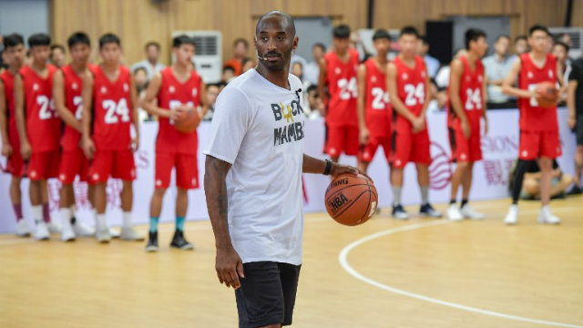 ANTHEM PROTEST. Kobe Bryant says he would take a knee for the protest if he was still playing in the league today. Photo by STR/AFP 