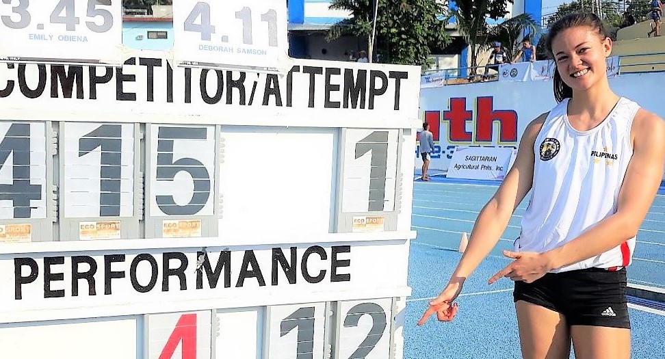 STELLAR DEBUT. Natalie Uy shatters an 11-year-old national record in her debut competition in the Philippines. Photo from Philippine Olympic Committee website  