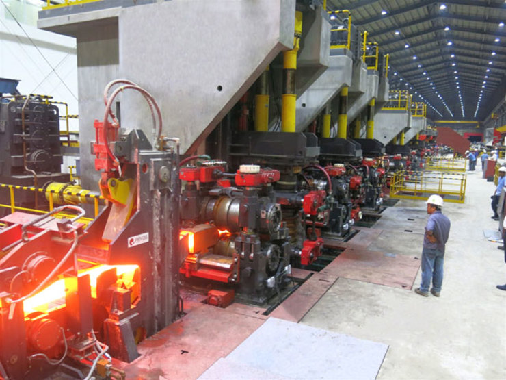 GROWTH. Basic metals post the highest growth at 50.8% in terms of volume and 45.7% in terms of value, with increased production of non-ferrous materials and the SteelAsia mill in Davao City inaugurated in December. File photo from SteelAsia  