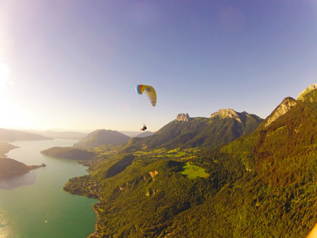 ADVENTURE. Paragliding over Annecy, France 