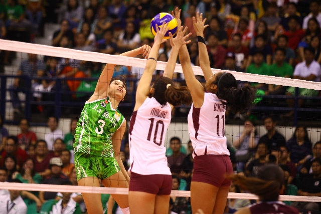 Dlsu Lady Spikers Turn Back Up Lady Maroons For Second Win