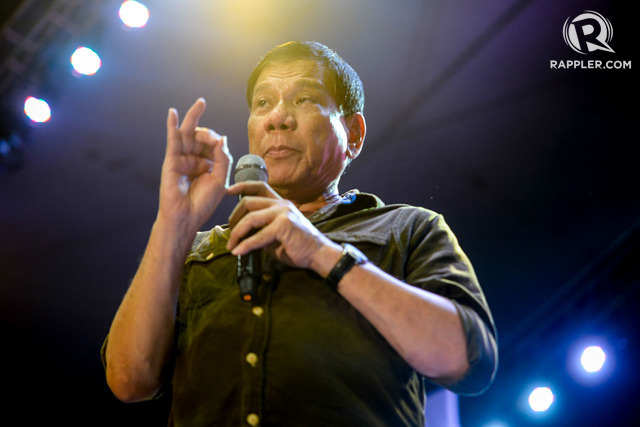 PEMILU PRESIDEN. Salah satu calon Presiden, Rodrigo Duterte unggul dalam penghitungan hasil cepat dalam pemilu Filipina pada Senin, 9 Mei. Foto oleh Rappler 