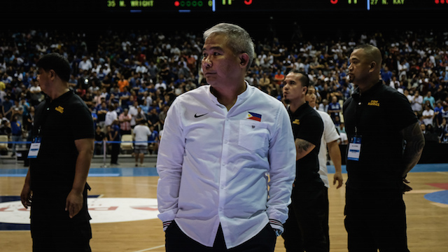 DEFENDING GILAS. National team head coach Chot Reyes says the blame can’t be put entirely on the Gilas Pilipinas players. Photo by Josh Albelda/Rappler  