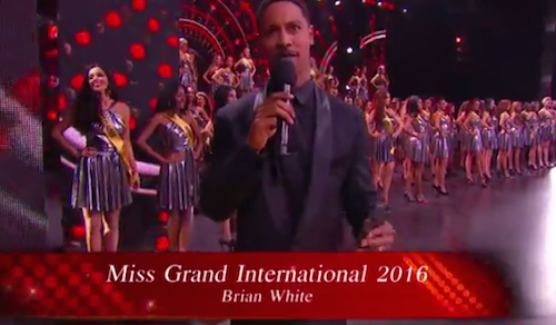Actor Brian White is the host of the pageant. 