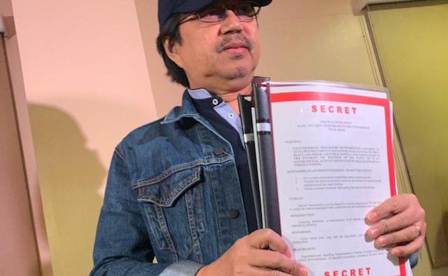 IN HIDING. Former police colonel Eduardo Acierto is now being hunted by the PNP CIDG. Photo by Camille Elemia/Rappler 