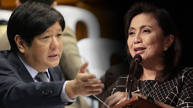 MARCOS VS ROBREDO. The camp of Vice President Leni Robredo is accusing ex-senator Bongbong Marcos of circumventing' the rules of the Presidential Electoral Tribunal 